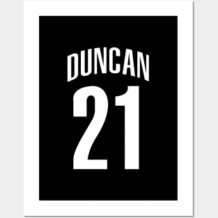 Tim Duncan Number 21 Posters and Art